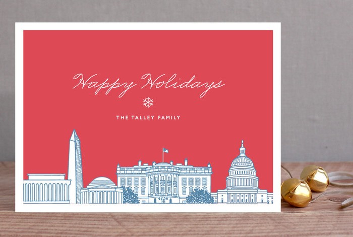 minted white house christmas card design
